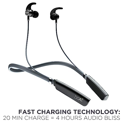 boAt Rockerz 235V2 Bluetooth Wireless In Ear Earphones With Mic With Asap Charge Technology, V5.0, Call Vibration Alert, Magnetic Eartips And Ipx5 Water & Sweat Resistance (Black) boAt Rockerz 235V2 Bluetooth Wireless In Ear Earphones With Mic With Asap Charge Technology, V5.0, Call Vibration Alert, Magnetic Eartips And Ipx5 Water & Sweat Resistance (Black)